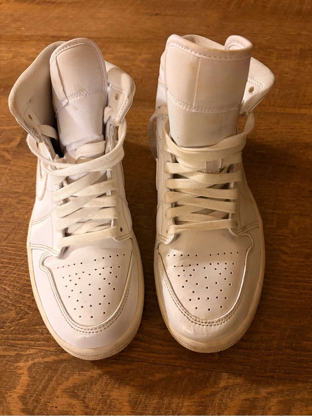 Men's White High-Top Nike Air Force Sneakers